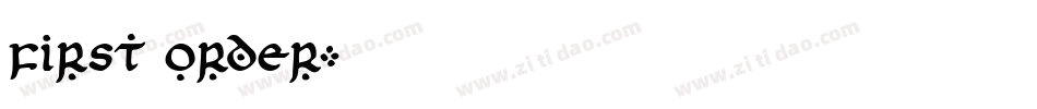 First Order字体转换